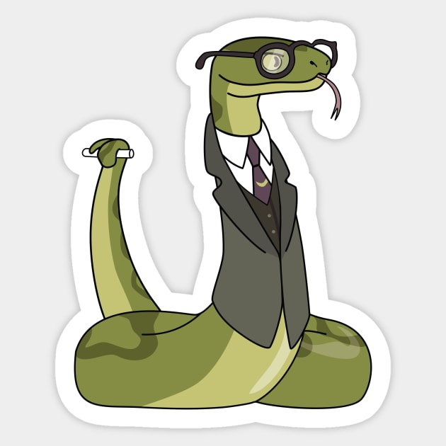 Educated Snake Sticker by HenrisKas